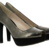 Women scarpa rossa Peeptoes | Unisa Peeptoe Tyce Tin Black