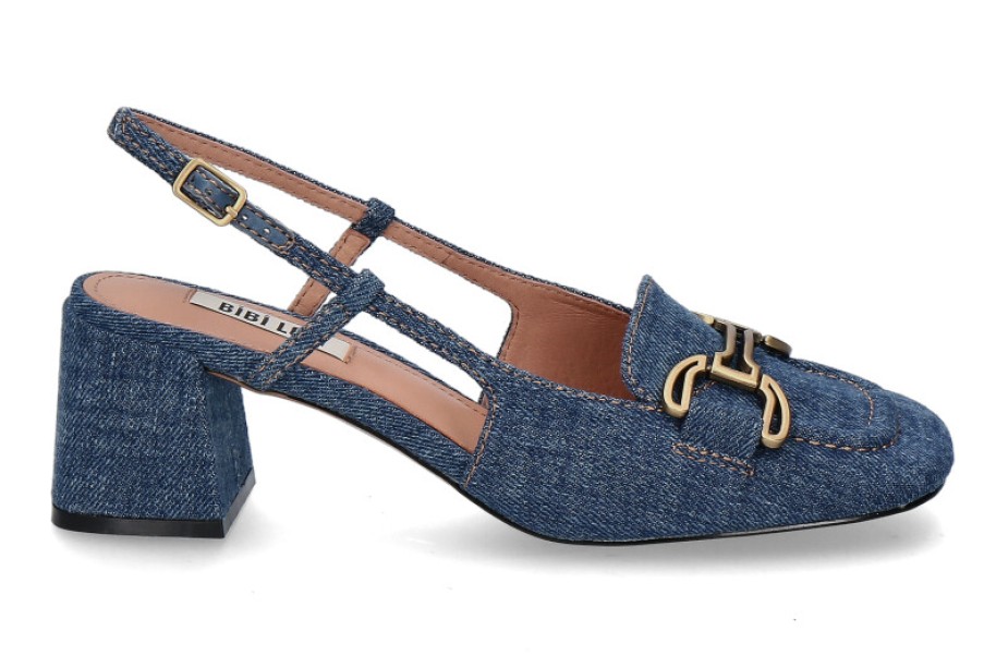 Women scarpa rossa Pumps | Bibi Lou Slingpumps Renee Jeans 60-Azul/Blue