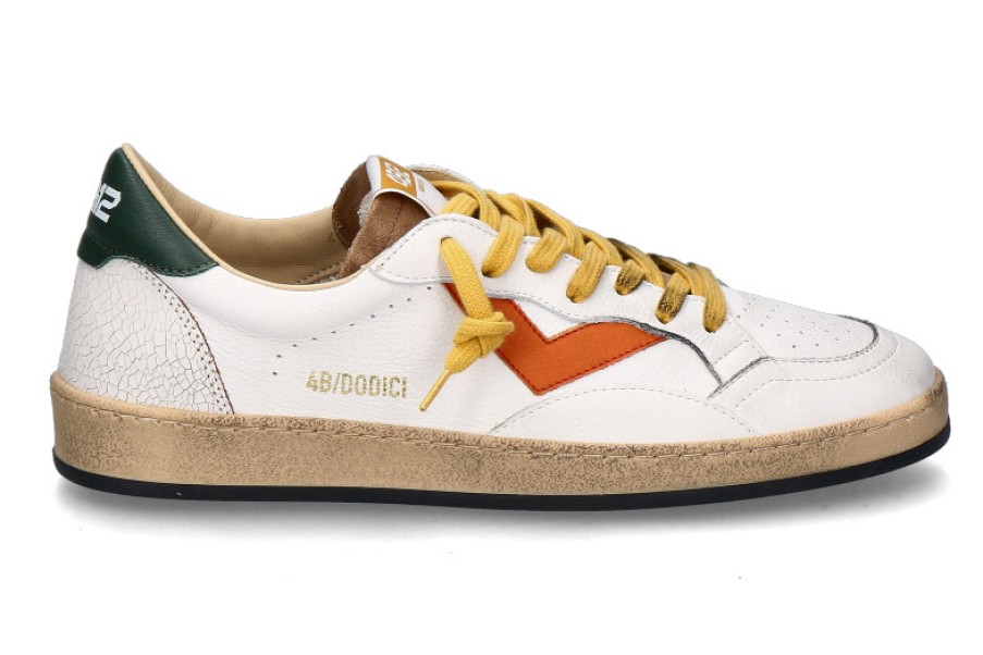 Men scarpa rossa Sneakers | 4B12 Herren-Sneaker Play.New U57- Bianco/Verde/Arancio