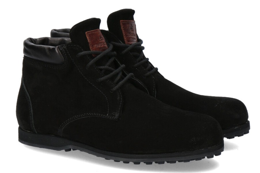 Men scarpa rossa Warm Lining | Ludwig Reiter Lace-Up Ankle Boots Grinzinger Suede Black