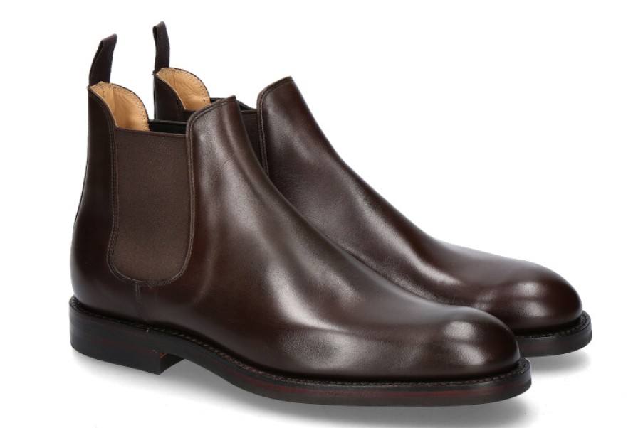 Men scarpa rossa Boots | Crockett & Jones Boot Chelsea 5 Wax Calf- Dunkelbraun