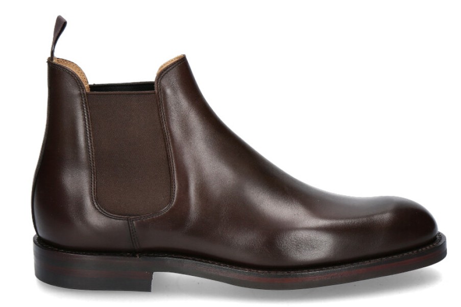 Men scarpa rossa Boots | Crockett & Jones Boot Chelsea 5 Wax Calf- Dunkelbraun