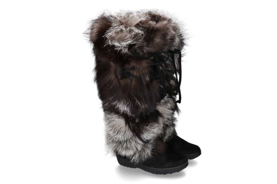 Women scarpa rossa Fur Boots | Oscar Sport Fur Boots Star Silver