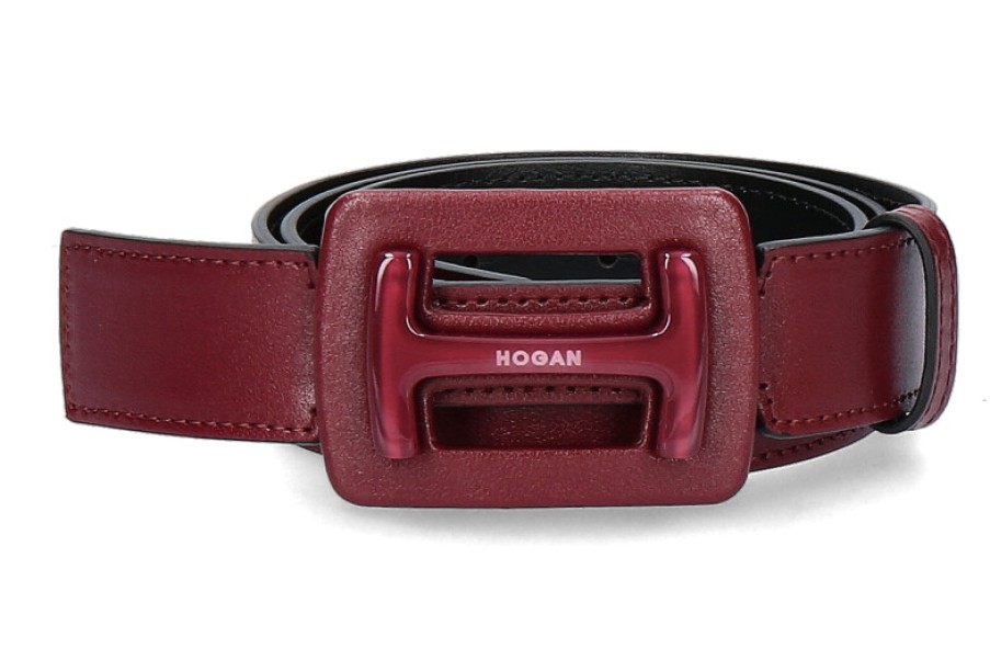 Women scarpa rossa Belts | Hogan Belt Plexi Bordo- Weinrot