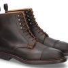 Men scarpa rossa Boots | Crockett & Jones Derby- Stiefel Coniston Rough- Out Suede- Dunkelbraun