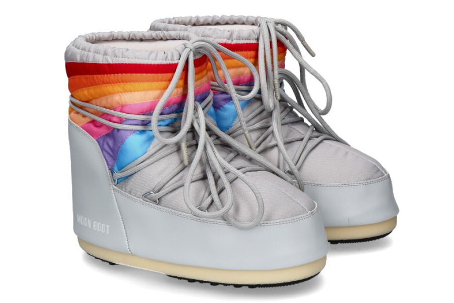 Women scarpa rossa Boots | Moon Boot Snowboots Icon Low Rainbow- Glacier Grey