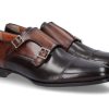 Men scarpa rossa Loafers | Santoni Monks Leather Brown