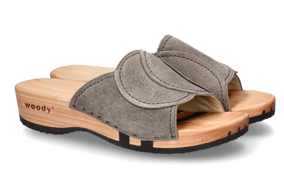 Women scarpa rossa House Slippers | Woody Wooden Mules Vanessa Velour Sand