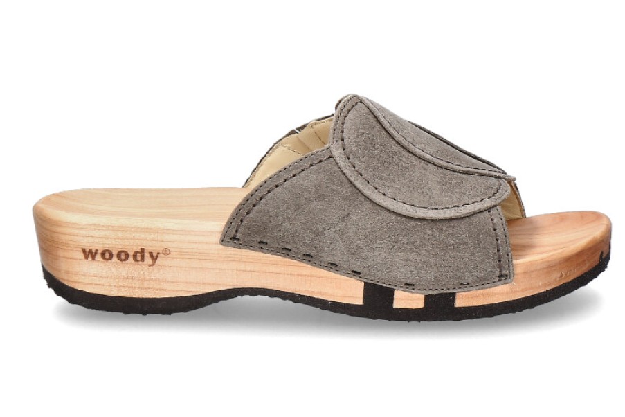 Women scarpa rossa House Slippers | Woody Wooden Mules Vanessa Velour Sand