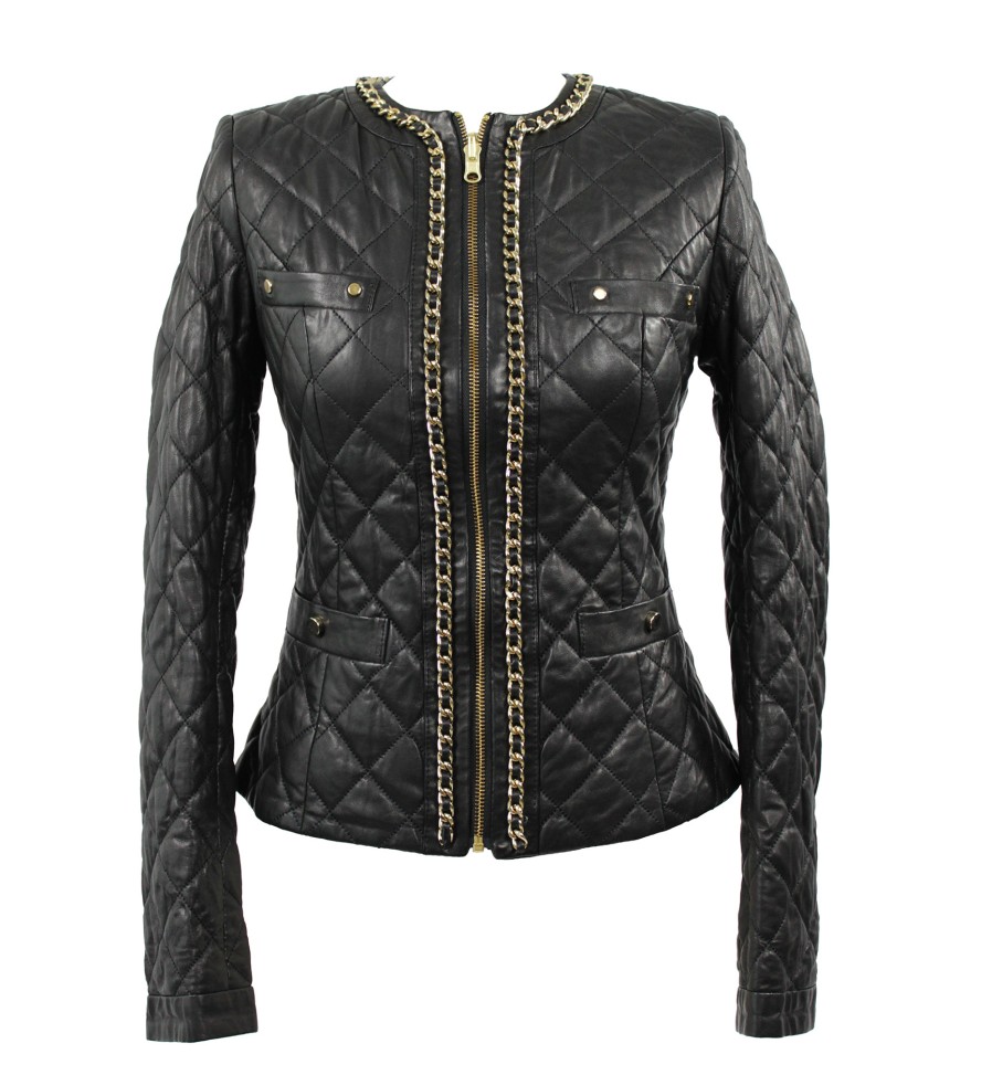 Women scarpa rossa Jacket'S | Christine Becker Quilted Jacket Gloria Lammnappa Nero