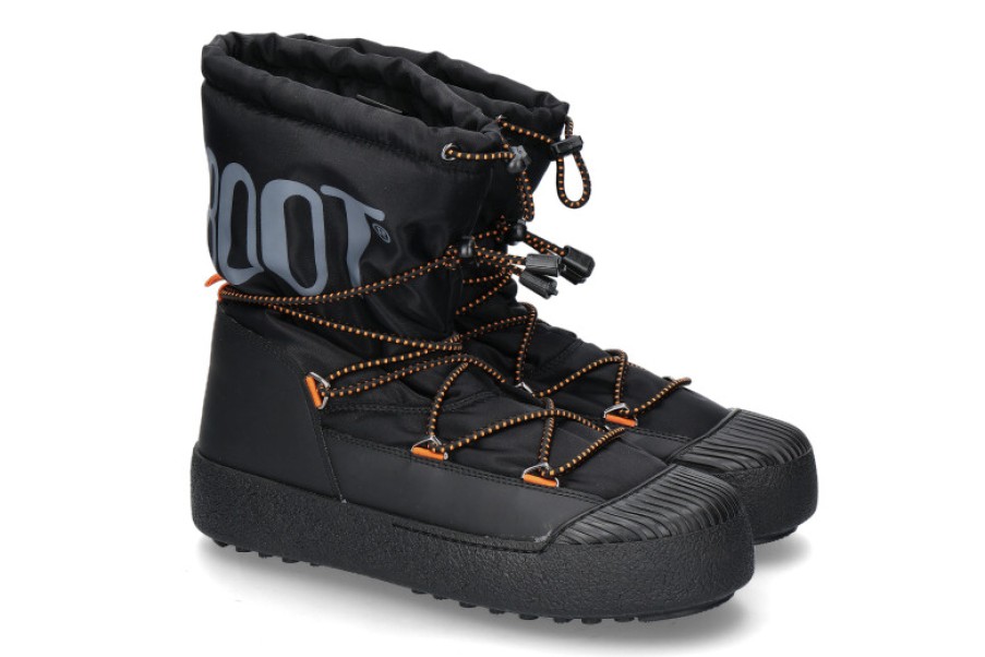 Men scarpa rossa Boots | Moon Boot Herren- Snowboot Mtrack Polar- Black/Orange