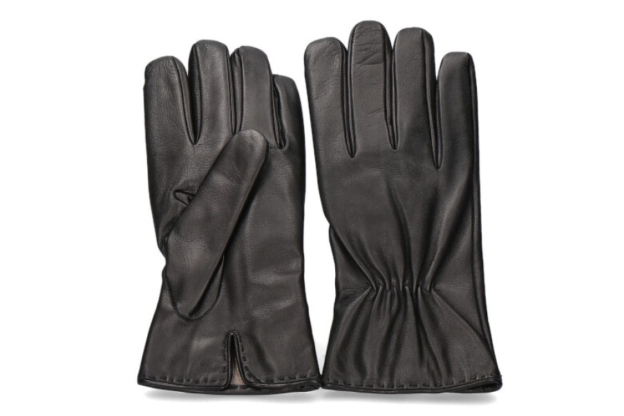 Men scarpa rossa Men'S Gloves | Restelli Leather Gloves Nero