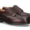 Men scarpa rossa Oxfords | Crockett & Jones Derby Pembroke Scotch Grain- Dunkelbraun