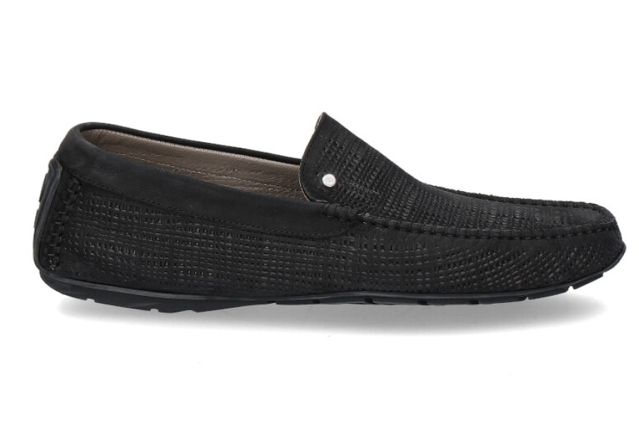 Men scarpa rossa Moccasins | Aldo Brue Moccasin Bufalo L. Nero