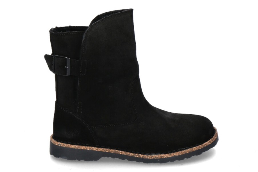 Women scarpa rossa Ankle Boots | Birkenstock Damen-Boots Gefuttert Uppsala Shearling Schmal- Black