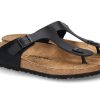 Men scarpa rossa House Slippers | Birkenstock Thongs Gizeh Normal Birko-Flor Black