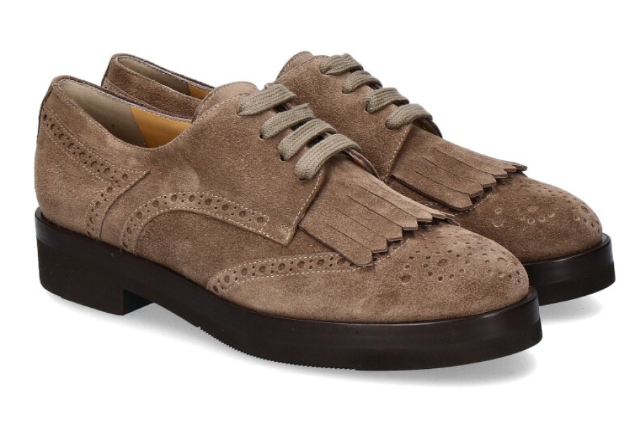 Women scarpa rossa Lace-Up | Truman'S Schnurschuh London 8573- Taupe