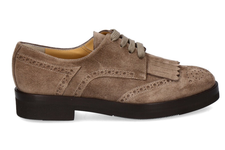 Women scarpa rossa Lace-Up | Truman'S Schnurschuh London 8573- Taupe