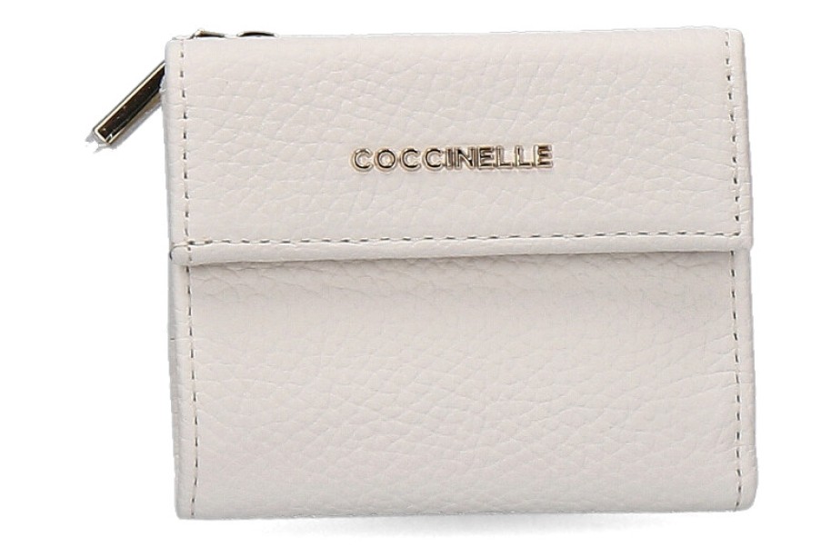 Women scarpa rossa Wallets | Coccinelle Wallet Grain Leather Metallic Soft Coconut Milk