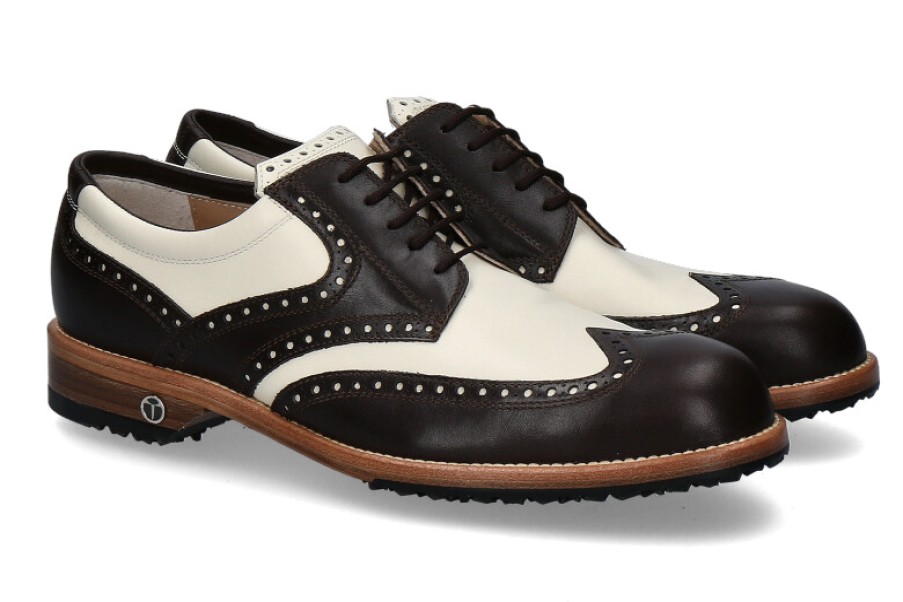 Men scarpa rossa Golf Shoes | Tee Golf Shoes Men'S Golf Shoe Tommy Chocolate Piccione