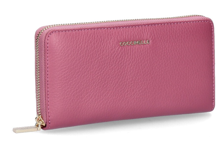 Women scarpa rossa Wallets | Coccinelle Wallet Mettalic Soft -Rose