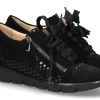 Women scarpa rossa Lace-Up | Brunate Lace-Up Iris Camoscio Nero Jazz Petrol