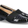 Women scarpa rossa Loafers | Brunate Loafer Zoe Apache Nero Elastico Nero