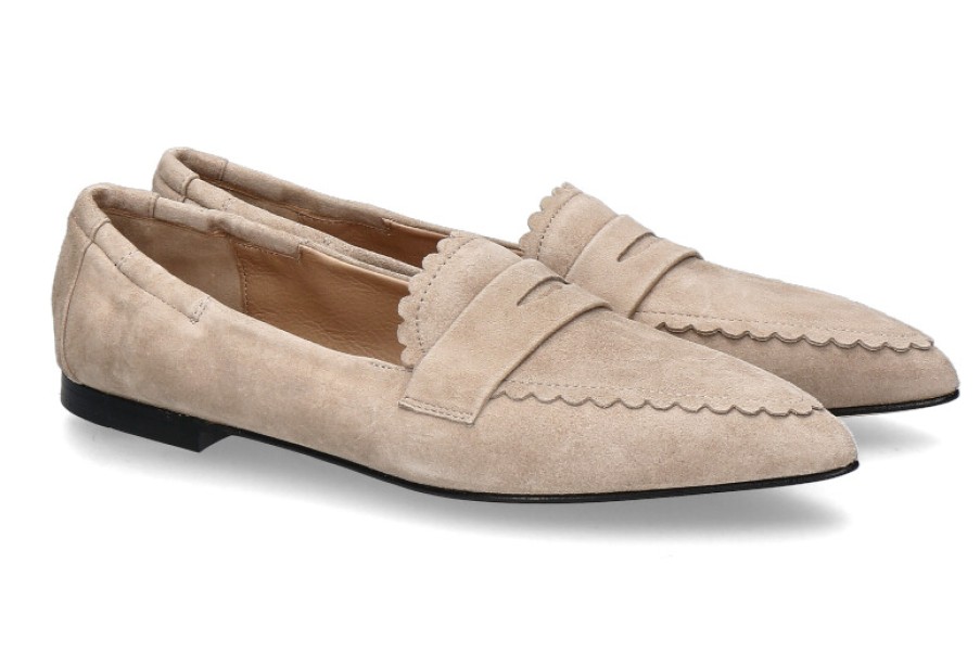 Women scarpa rossa Flats | Pomme D'Or Slipper Grace 0811 Camoscio- Desert