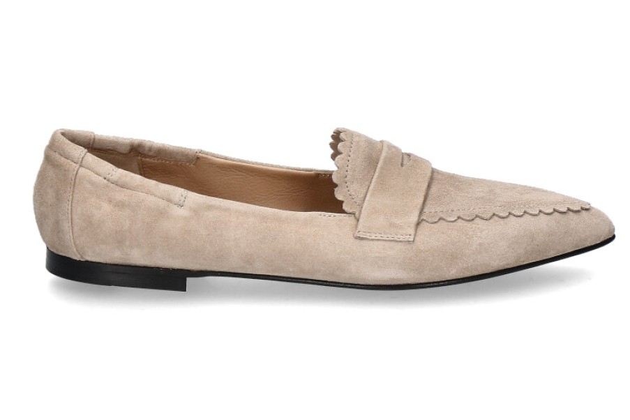 Women scarpa rossa Flats | Pomme D'Or Slipper Grace 0811 Camoscio- Desert