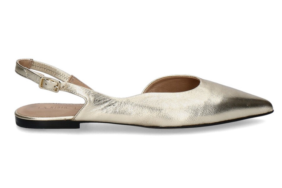 Women scarpa rossa Ballet Flats | Pomme D'Or Slingballerina Ingrid Laminato- Platino