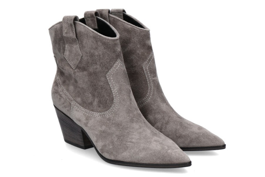 Men scarpa rossa Boots | Kennel & Schmenger Cowboy Bootie Dallas Suede- Nebbia