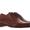 Men scarpa rossa Oxfords | Flecs Lace-Up T683 Crust Cuoio