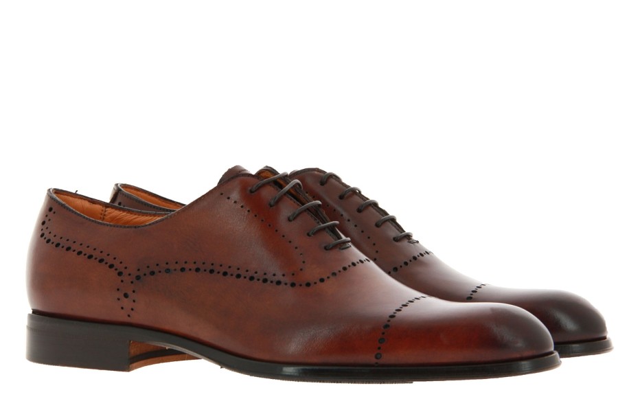 Men scarpa rossa Oxfords | Flecs Lace-Up T683 Crust Cuoio