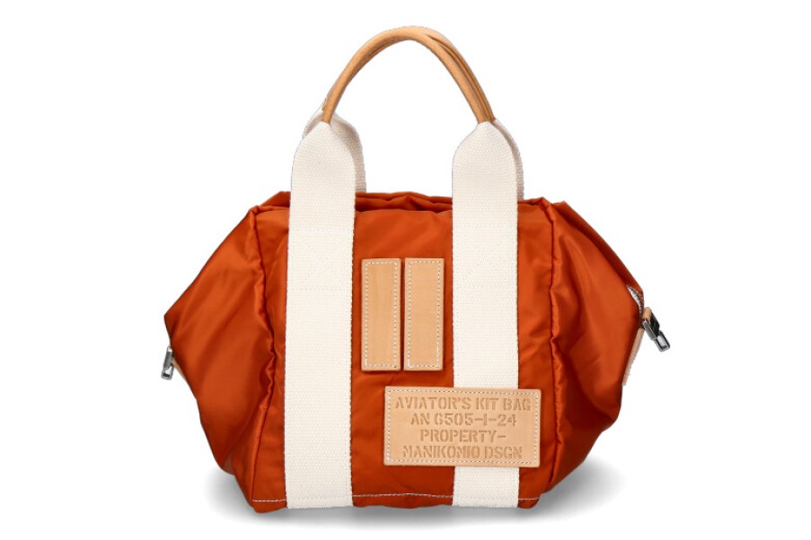 Women scarpa rossa Hand Bags | Manikomio Design Tasche Icon 24 Fly Vela Nylon- Orange