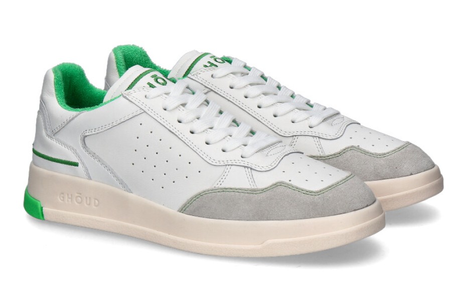 Men scarpa rossa Sneakers | Ghoud Herren-Sneaker Tweener Low Fluo Fl04- White/Green