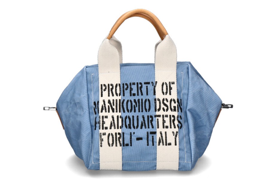 Women scarpa rossa Hand Bags | Manikomio Design Tasche Icon 24 Olanda Cotton- Avio