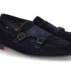 Men scarpa rossa Loafers | Santoni Herren-Loafer Carlos- Blau