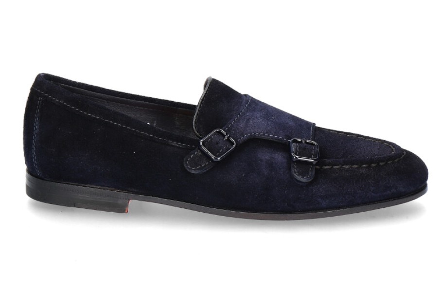 Men scarpa rossa Loafers | Santoni Herren-Loafer Carlos- Blau