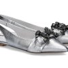 Women scarpa rossa Sandals | Kennel & Schmenger Sling Flat Zone Silver Padded